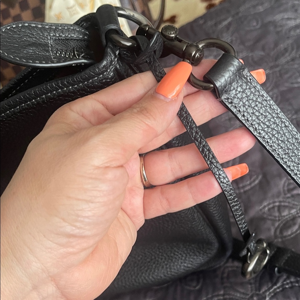 🔥Sale Coach Black leather Shoulder Bag - Picture 6 of 9